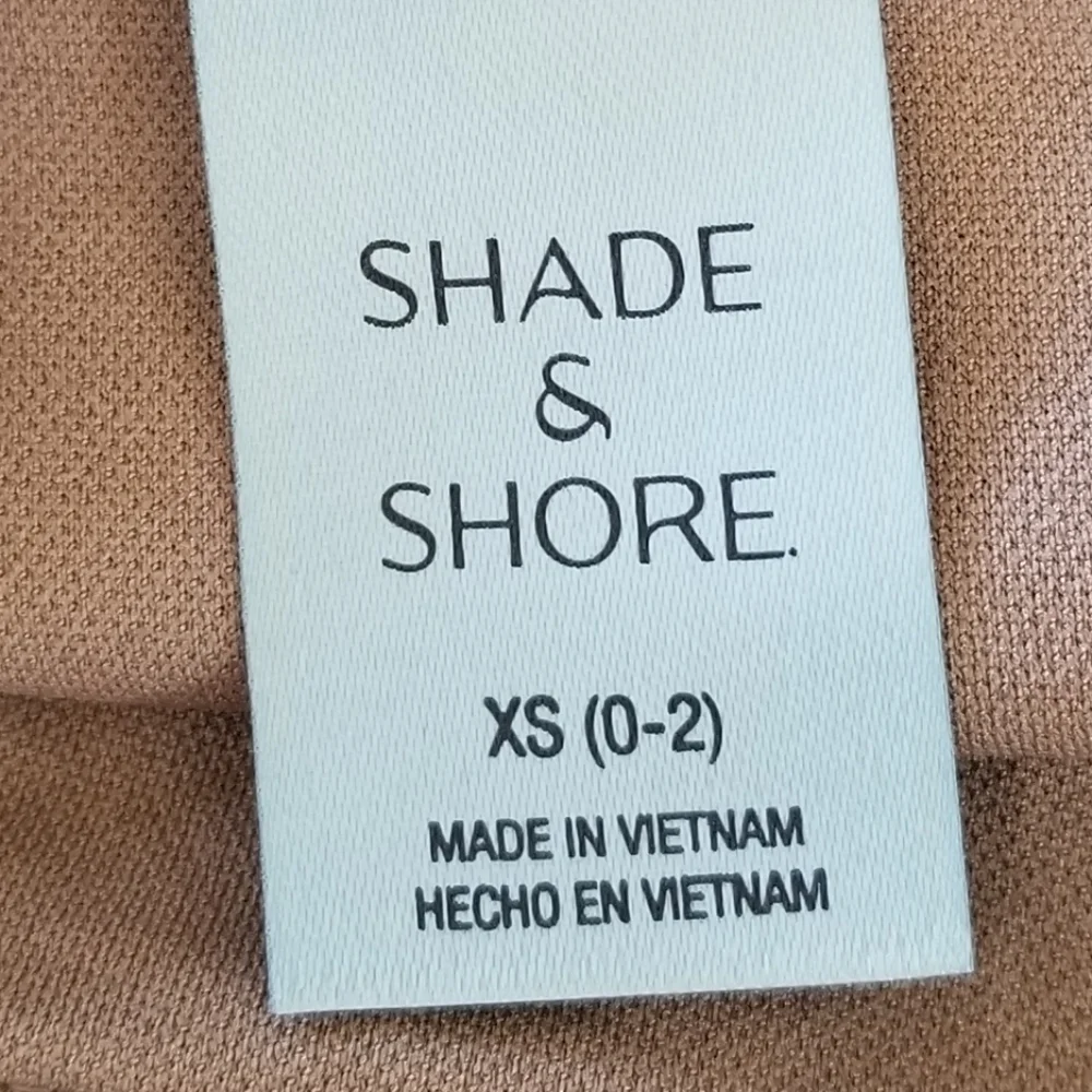 NWT Shade & Shore Brown High Waist Medium Coverage Bikini Bottom Size XS